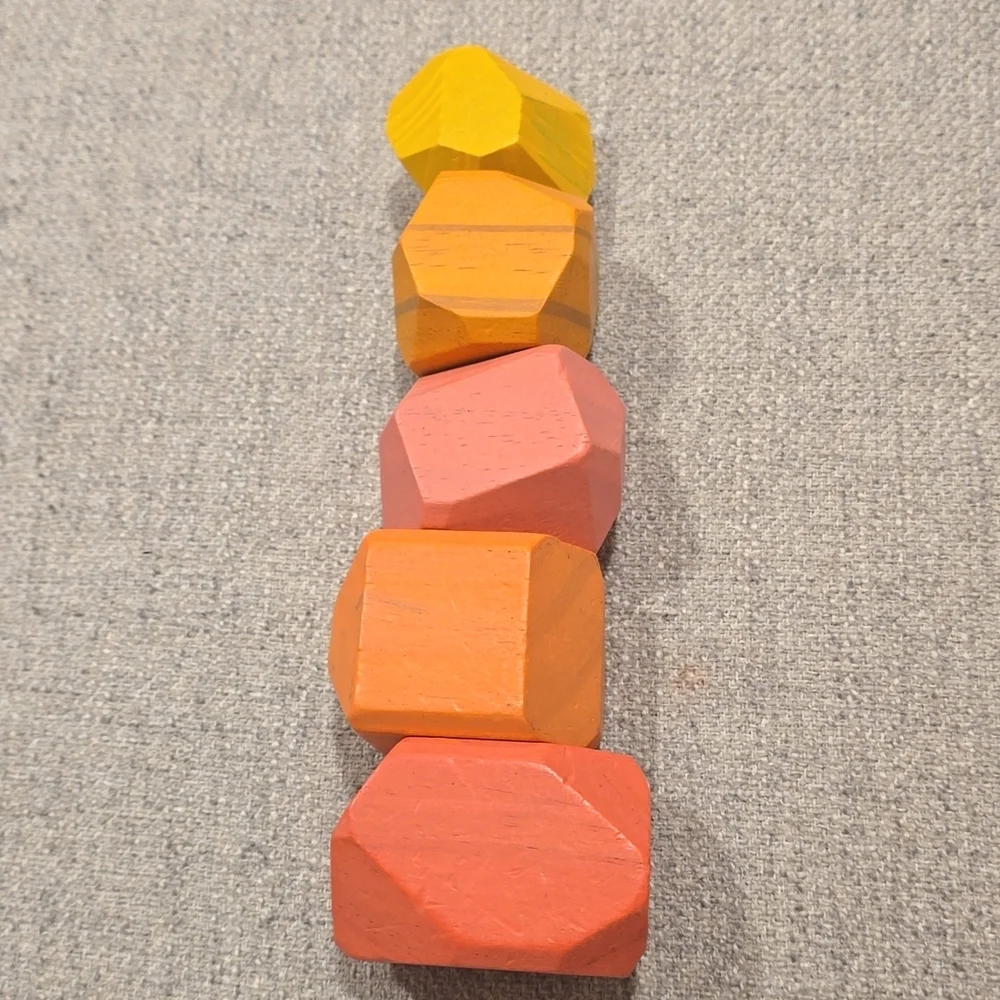 LOVEVERY Solid Wood Stacking Boulders